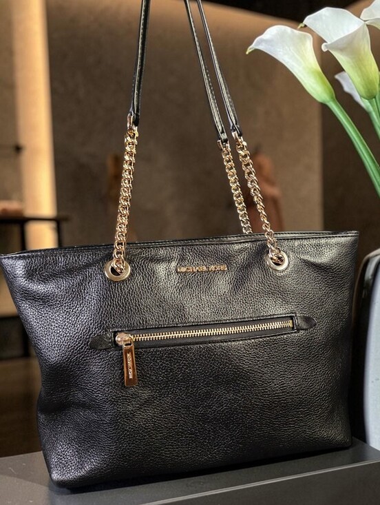 Michael Kors Handbags - Michael Kors Jet Set Medium Front Pocket Chain Tote Bag